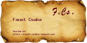 Faust Csaba névjegykártya